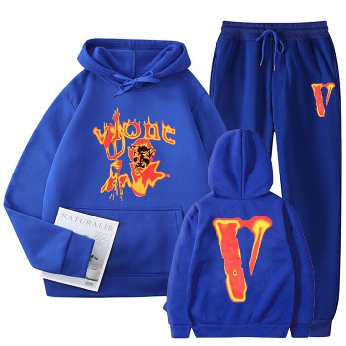 Vlone Logo Blue Tracksuit