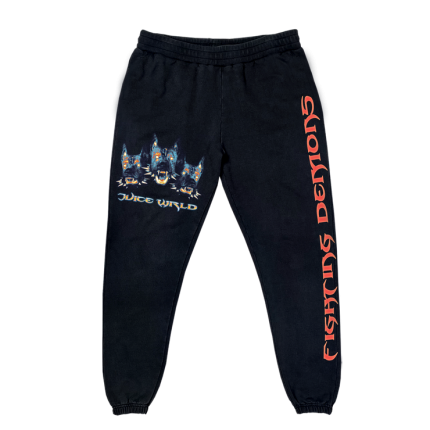 999 Club Juice Wrld Big Dog Sweatpants Black