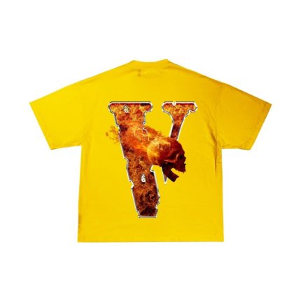 Juice Wrld x Vlone Inferno T Shirt Yellow for Adults