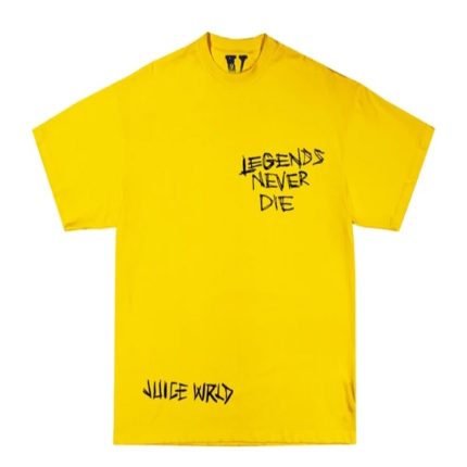 Juice Wrld x Vlone Inferno T Shirt Yellow for Adults
