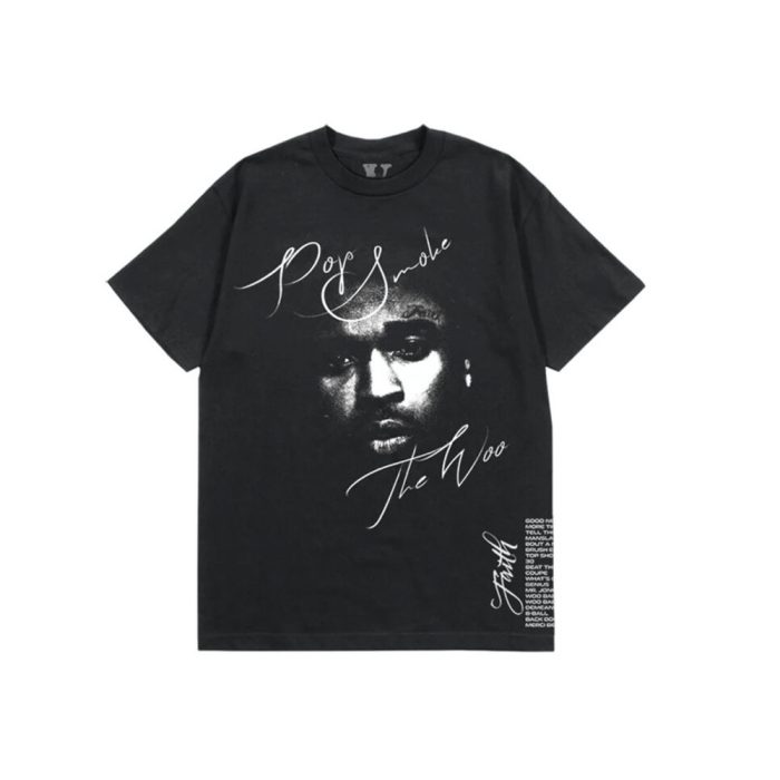 Pop Smoke x Vlone Faith Black T Shirt