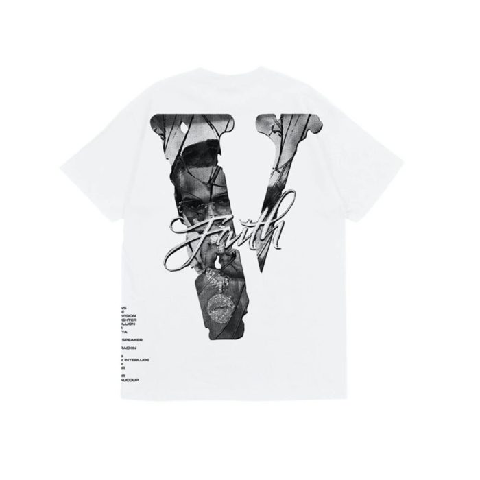 Pop Smoke x Vlone Faith King of New York White T Shirt