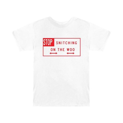 Pop Smoke x Vlone Stop Snitching T Shirt White/Red