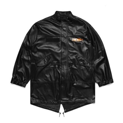 Vlone Fragment Leather Jacket