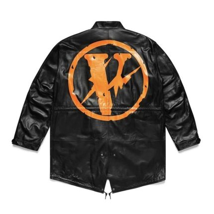 Vlone Fragment Leather Jacket