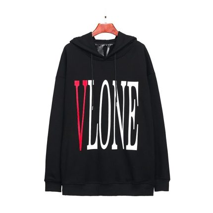 Vlone Logo Printed Long Sleeve Hoodie