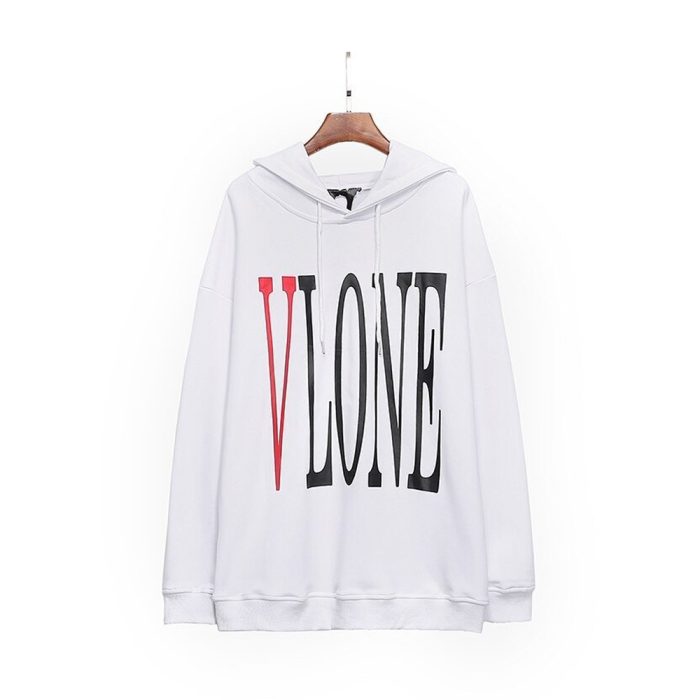 Vlone Logo Printed Long Sleeve Hoodie