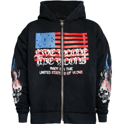 Vlone Flag Zip up Hoodie