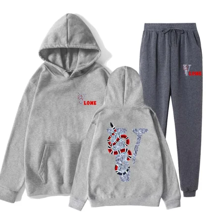 Vlone Letter Hoodie and Sweatpants